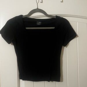 Plumey Black Women's Crop Top